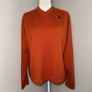 Vintage Abercrombie and Fitch A/92 Men's Size XL Orange V-Neck Sweater